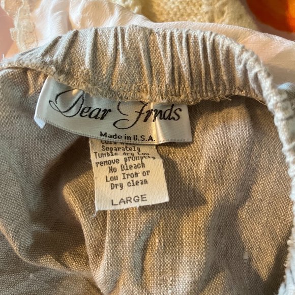 Dear Friends Blouse and Skirt Set in Khaki and White Size M - Picture 11 of 11